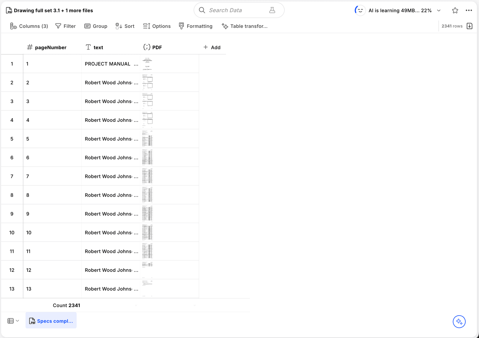 DataGrid Setup